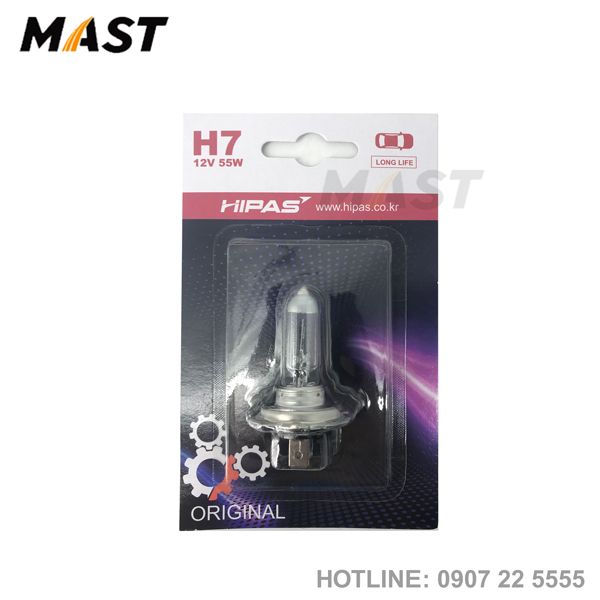 Bóng đèn HIPAS H7 12V 55W (E1) (LONG LIFE)