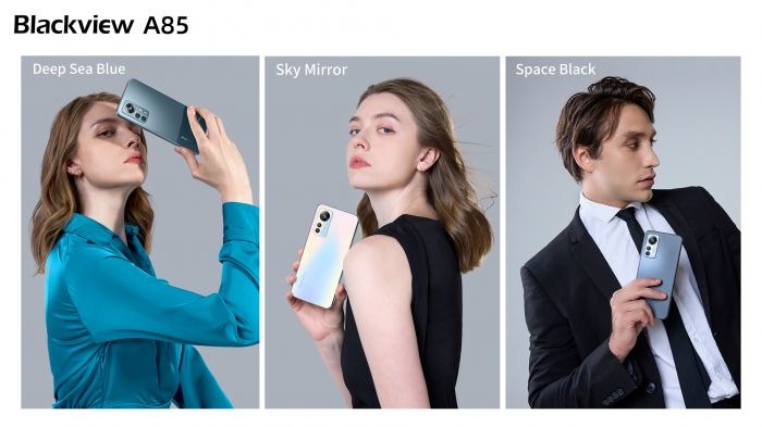 3 màu sắc của Blackview A85 - Sài Gòn Phone.
