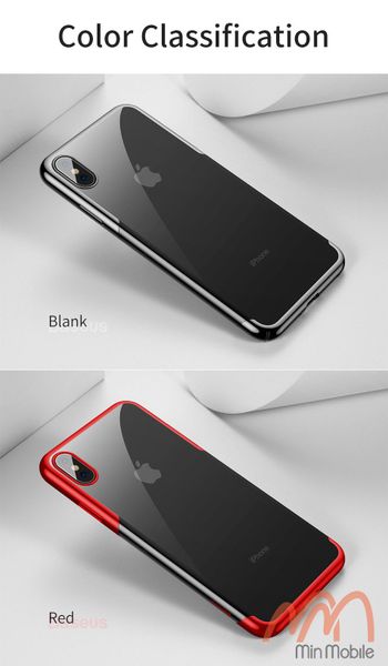Ốp trong siêu mỏng viền màu iPhone Xs Max hiệu Baseus