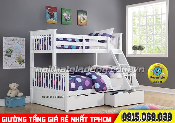 Kết cấu thự tế giường 2 tầng trên 1m2 dưới 1m6 kiên cố giá rẻ tại TPHCM