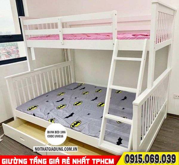 bán giường 2 tầng trên 1m2 dưới 1m6 016 trẻ em giá rẻ tại tphcm 2022