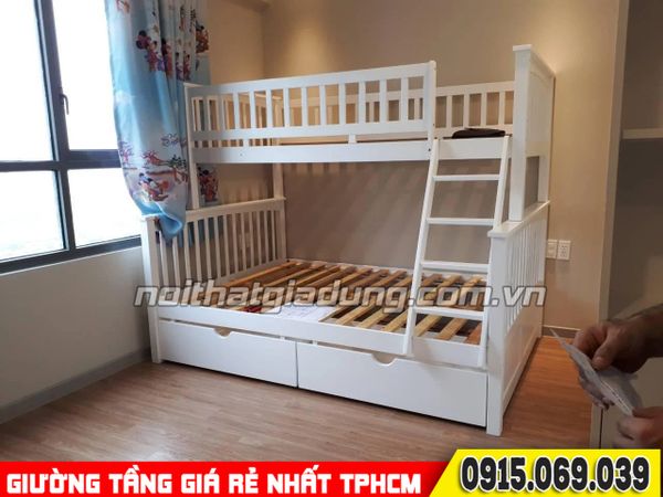 bán giường 2 tầng trên 1m dưới 1m2 118 trẻ em giá rẻ tại tphcm 2022