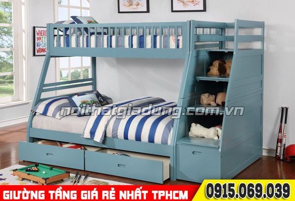 mẫu giường 2 tầng 1m4 thiết kế cầu kỳ đa năng giá rẻ HOT nhất thị trường TPHCM 2022