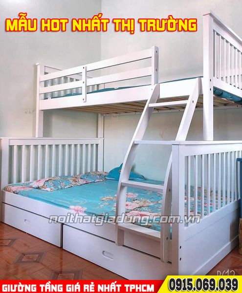 mẫu giường 2 tầng 1m 1m4 giá rẻ HOT nhất thị trường TPHCM 2022