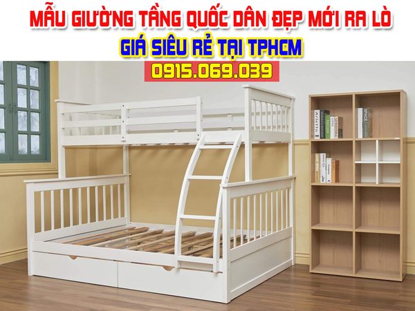 Mẫu giường tầng quốc dân 028 đẹp giá rẻ ưa chuộn mới nhất tại TPHCM