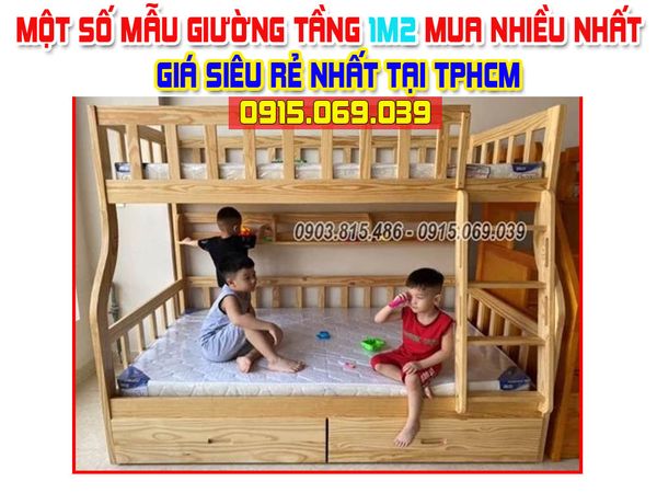 Một số mẫu giường tầng 1m2 giá rẻ bán chạy nhất tại TPHCM