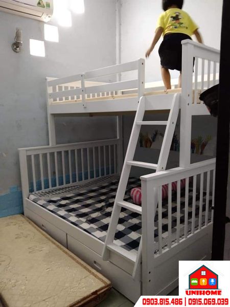 TOP mẫu giường 2 tầng 1m2/1m6 giá rẻ được ưa chuộn mới nhất tại TPHCM