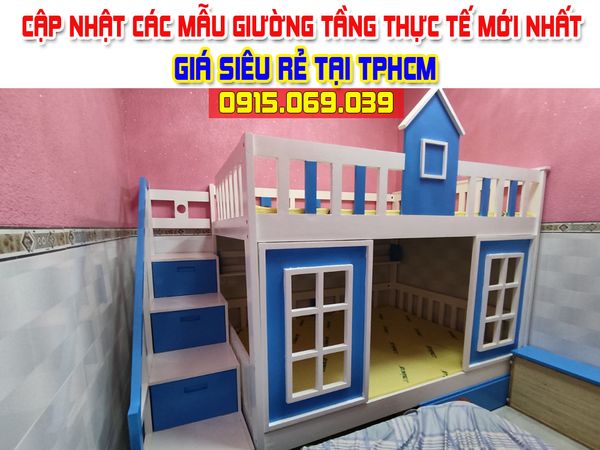 CẬP NHẤT - Những mẫu giường tầng Hot mới nhất lắp ráp tại nhà khách hàng TPHCM