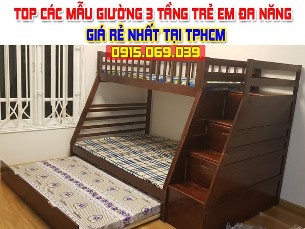 giường 3 tầng 1m 1m4 1m đa năngoba
