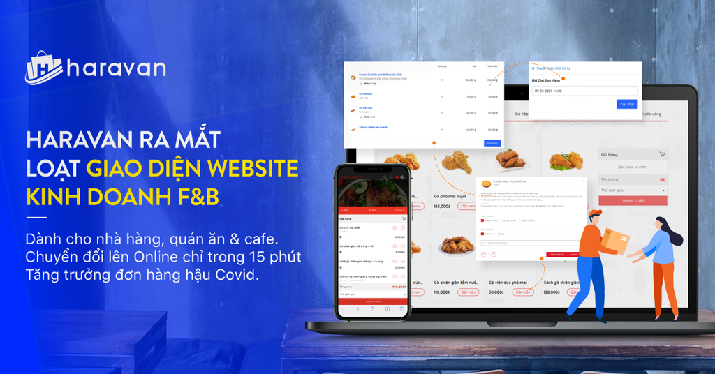 Haravan ra mắt loạt giao diện website ấn tượng cho doanh nghiệp F&B