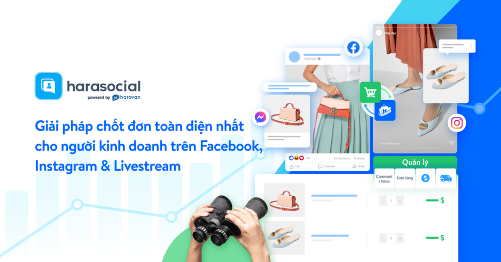 Giải pháp bán hàng trên Facebook, Instagram & Livestream toàn diện cho người kinh doanh online từ Haravan