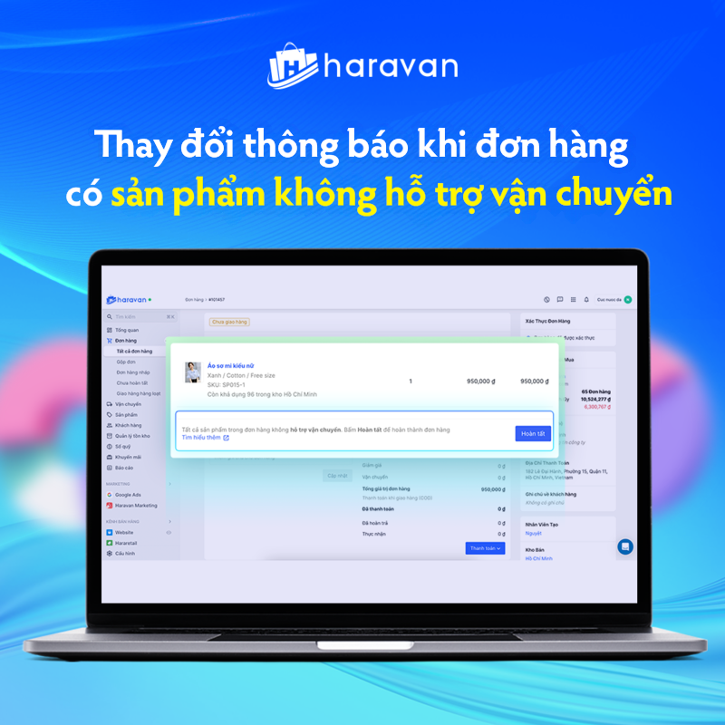 sản phẩm không hỗ trợ vận chuyển