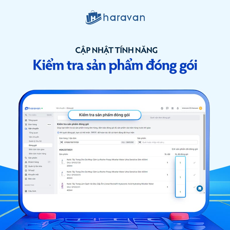 kiểm tra sản phẩm đóng gói