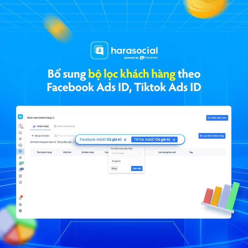 bộ lọc khách hàng theo Facebook Ads ID, TikTok Ads ID