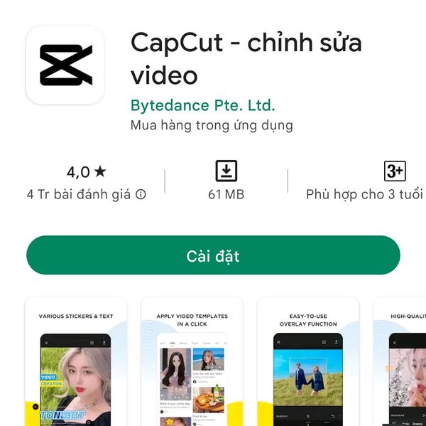 App làm video TikTok - Capcut