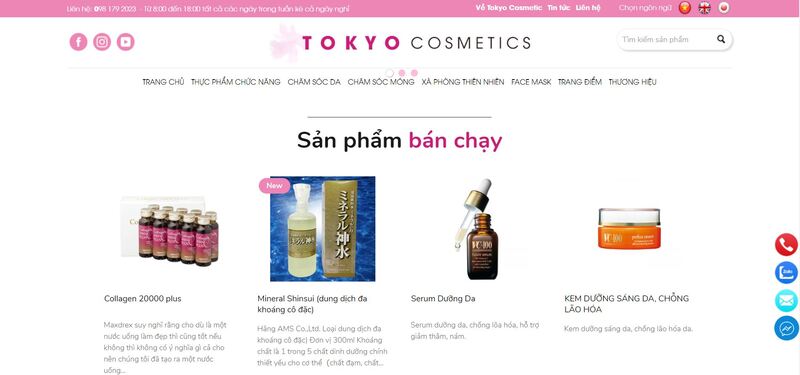 TOKYO Beauty Cosmetic là nơi chuyên cung cấp các mặt hàng mỹ phẩm, bánh kẹo, quần áo từ Nhật Bản