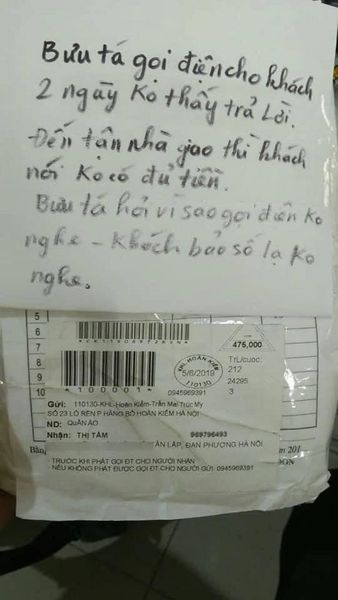 Hành động boom hàng của một bộ phận khách không văn minh