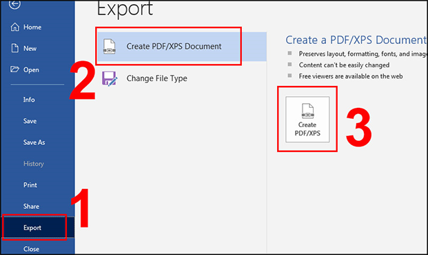 Chuyển từ file Word sang PDF