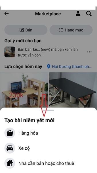 Tạo bài niêm yết bằng thiết bị di động