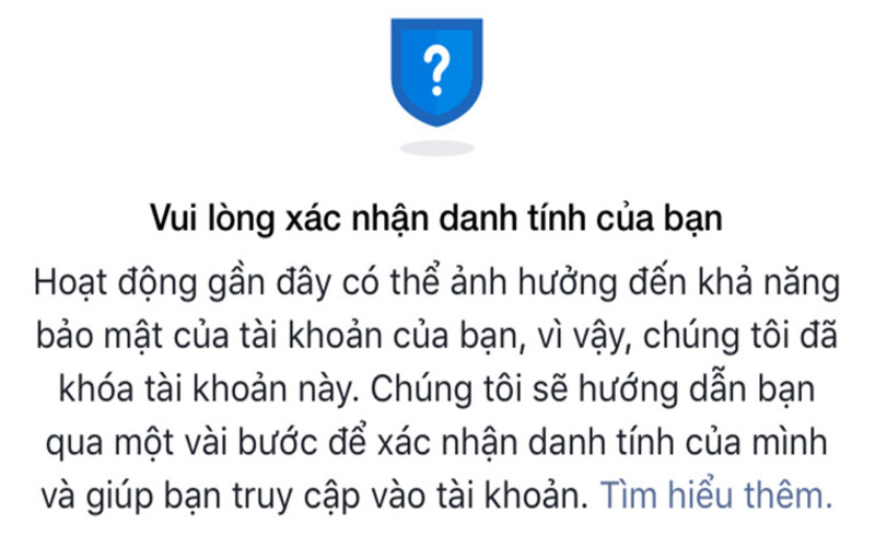 Cách mở Facebook bị khóa