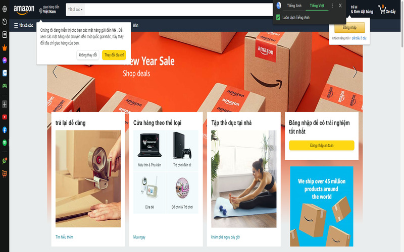 Amazon cũng là một trang web uy tín để bạn mua hàng từ nước ngoài
