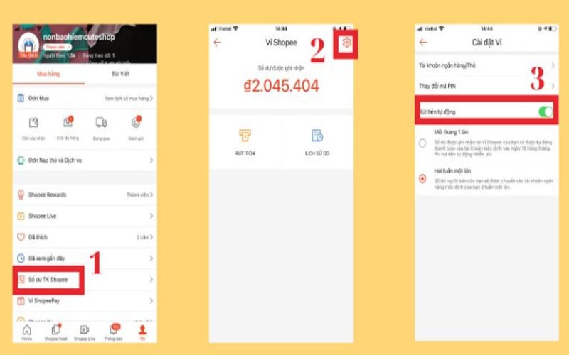 Cách rút tiền Shopee