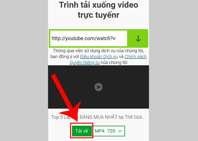 Cách tải video trên Youtube về điện thoại