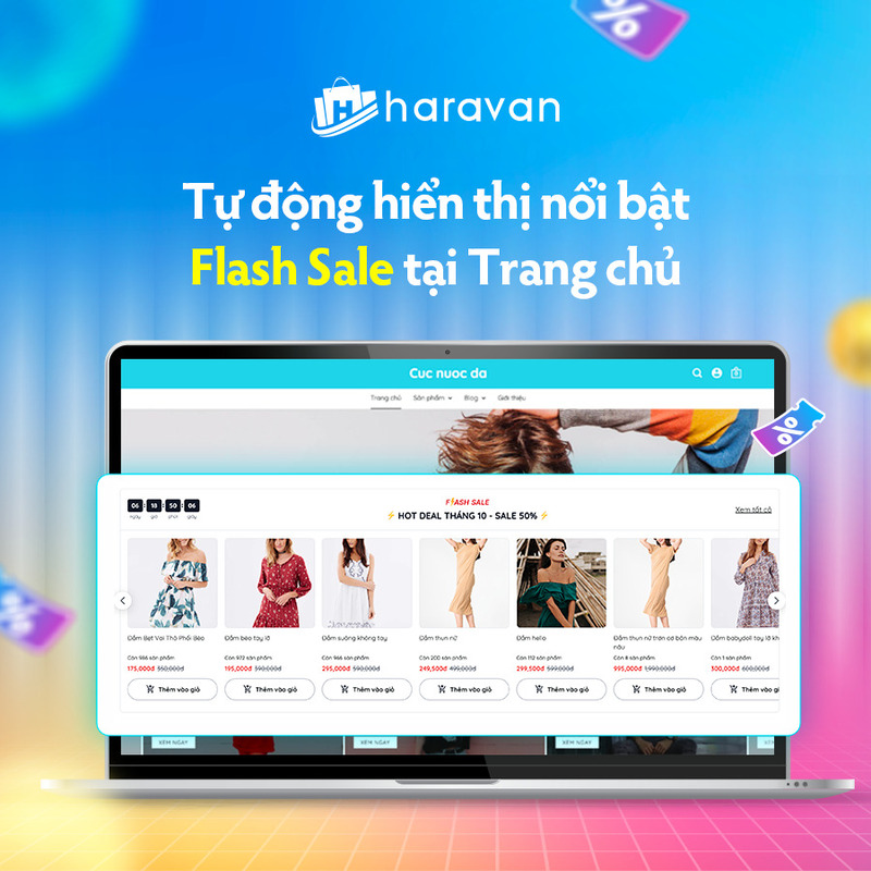 Product Upselll giúp tự động hiển thị nổi bật Flash Sale tại Trang chủ