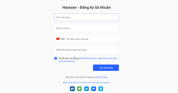 Cách tạo 1 trang web miễn phí - Haravan