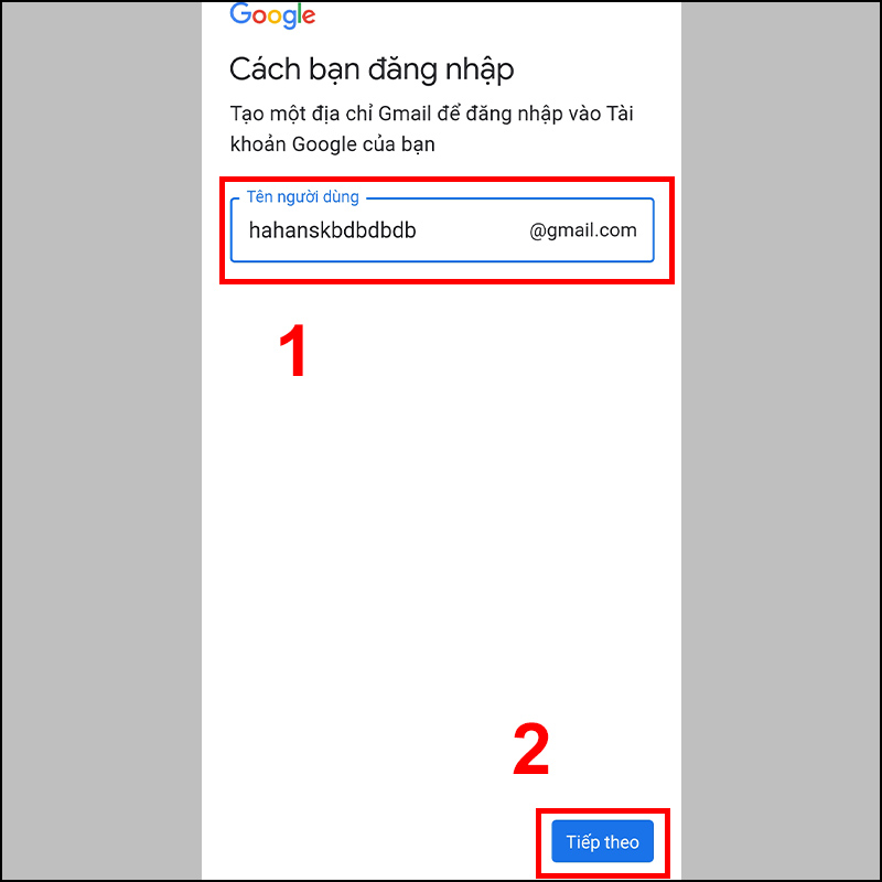 Cách tạo tài khoản Gmail