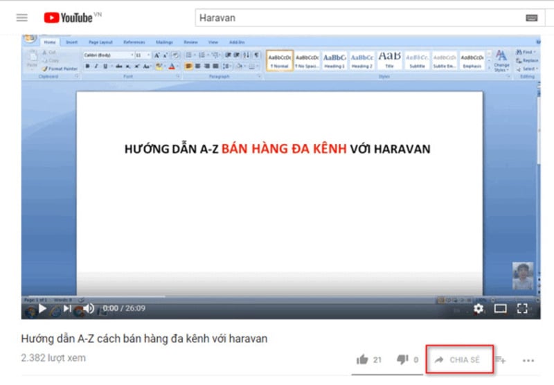 Hướng dẫn tải video và lấy mã liên kết video