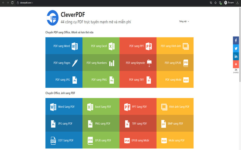 Chuyển PDF sang Excel