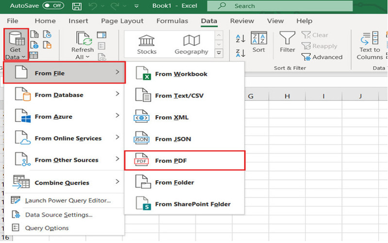 Chuyển PDF sang Excel