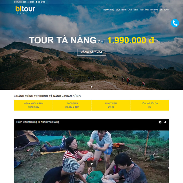 thiết kế landing page du lịch