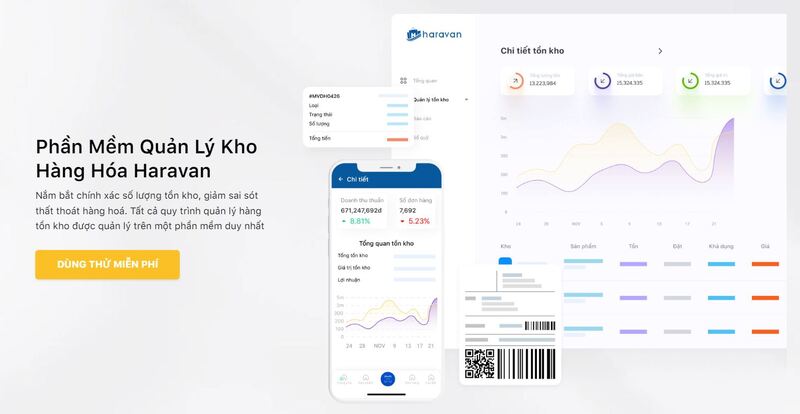 Phần mềm quản lý kho hàng hóa Haravan