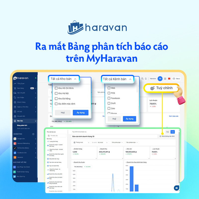 Ra mắt Bảng phân tích báo cáo trên MyHaravan