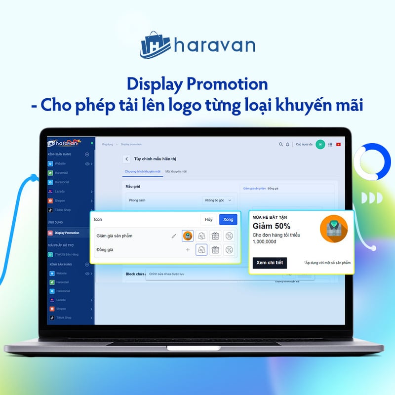 Display Promotion - Cho phép tải lên logo từng loại khuyến mãi