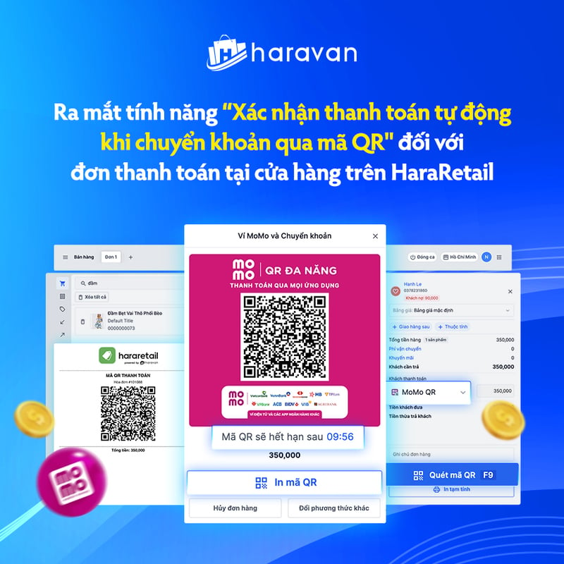 Haravan ra mắt tính năng “Xác nhận thanh toán tự động khi chuyển khoản qua mã QR