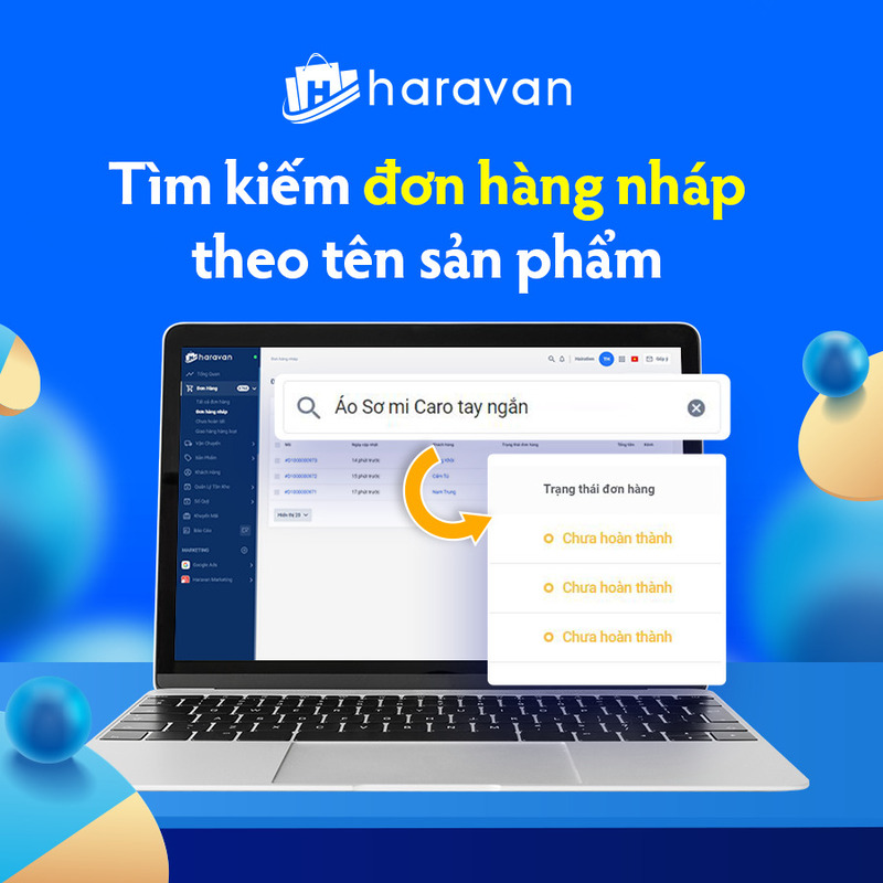 Tìm kiếm đơn hàng nháp theo tên sản phẩm