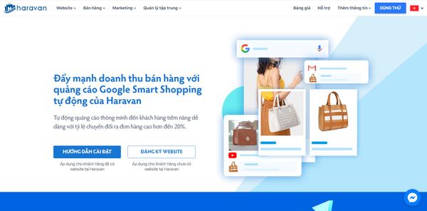 Phần mềm quảng cáo Google Smart Shopping tự động của Haravan