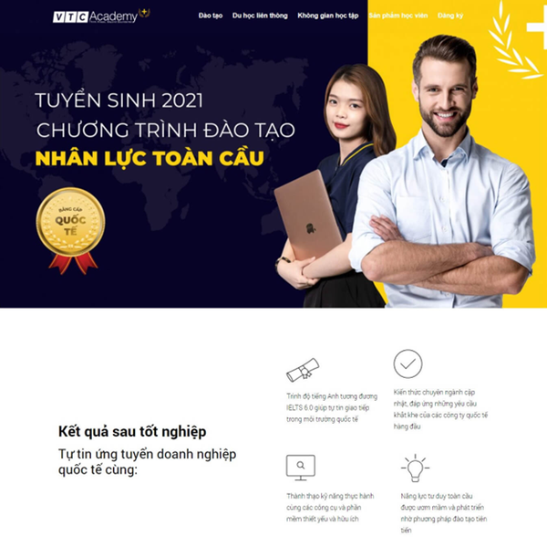 landing page sự kiện