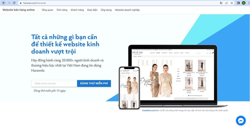 Haravan - Nền tảng thiết kế Website bán hàng chuyên nghiệp