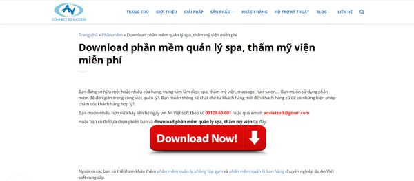 Phần mềm quản lý Spa - An Viet Soft