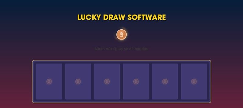 Phần mềm quay số may mắn online Lucky Draw