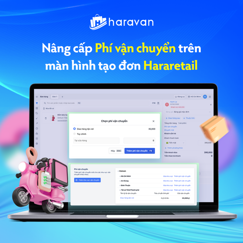 phí vận chuyển hararetail