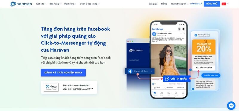 Tăng đơn hàng trên Facebook với giải pháp quảng cáo Click-to-Messenger tự động của Haravan