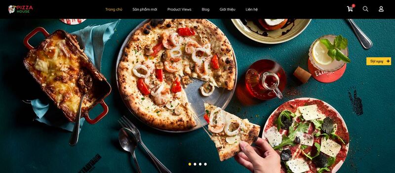 Mẫu giao diện website nhà hàng pizza