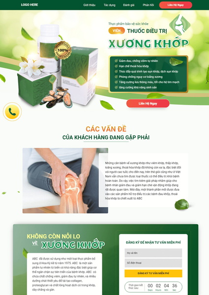 landing page dược phẩm