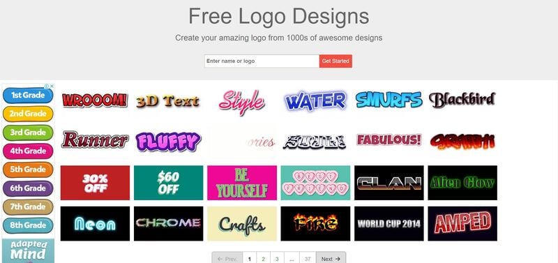 Flaming Text – App thiết kế logo Free mang phong cách riêng