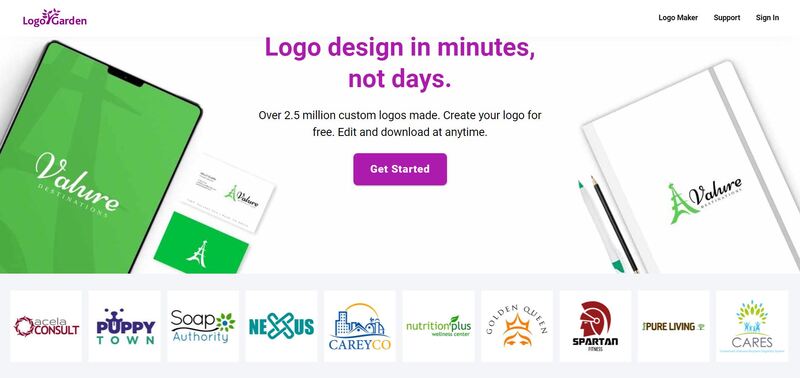 Logo Garden – Công cụ tạo logo online miễn phí, chất lượng cao